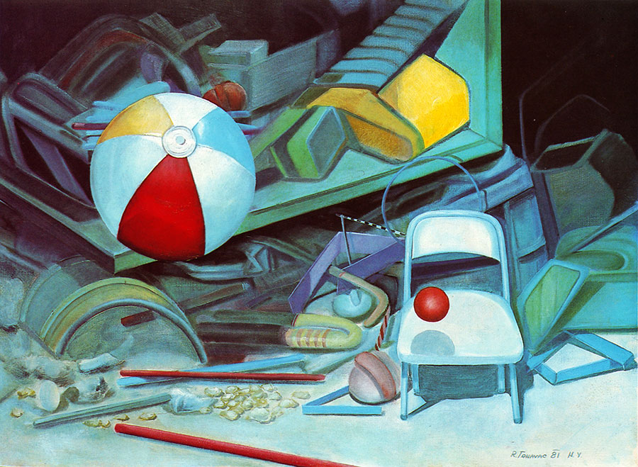 NEW ATOMIC EXPERIENCE, 1984, oil on canvas, 62x77 cm